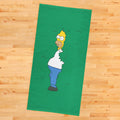 Homer Simpson Yeşil Desenli Mikrofiber Spor Havlusu