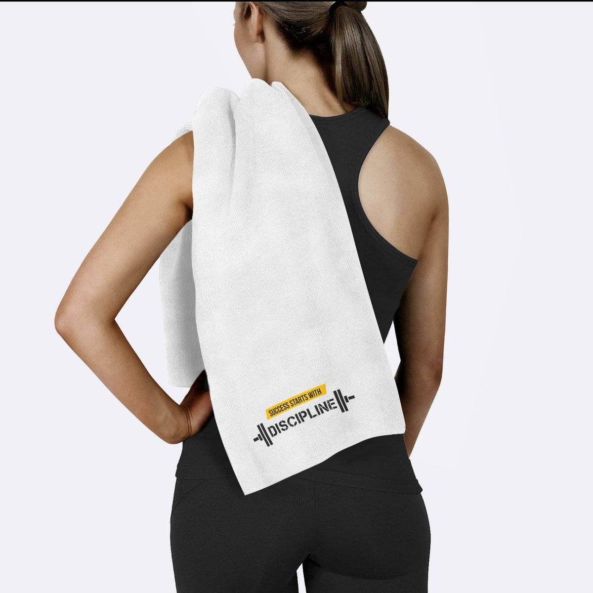Discipline Yazılı Mikrofiber Spor Havlusu