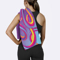 Color Lines Renkli Çizgili Mikrofiber Spor Havlusu
