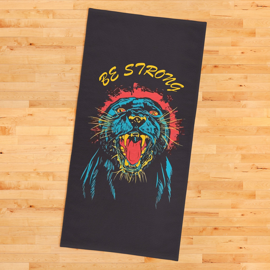 Be Strong Kaplan Desenli Mikrofiber Spor Havlusu