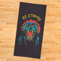 Be Strong Kaplan Desenli Mikrofiber Spor Havlusu