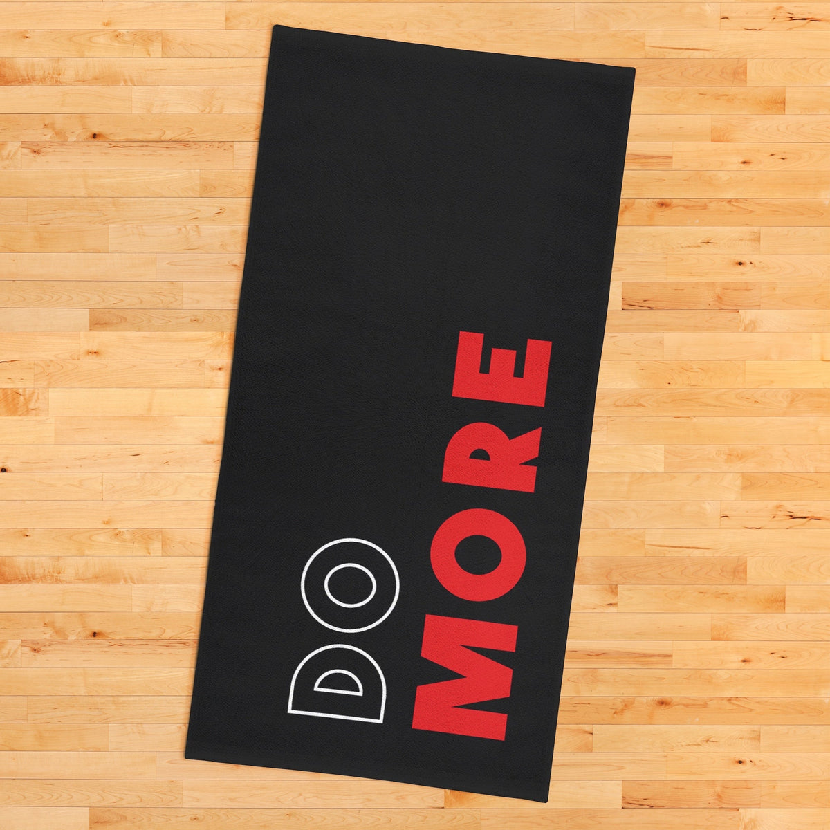 Do More Siyah Kırmızı Mikrofiber Spor Havlusu