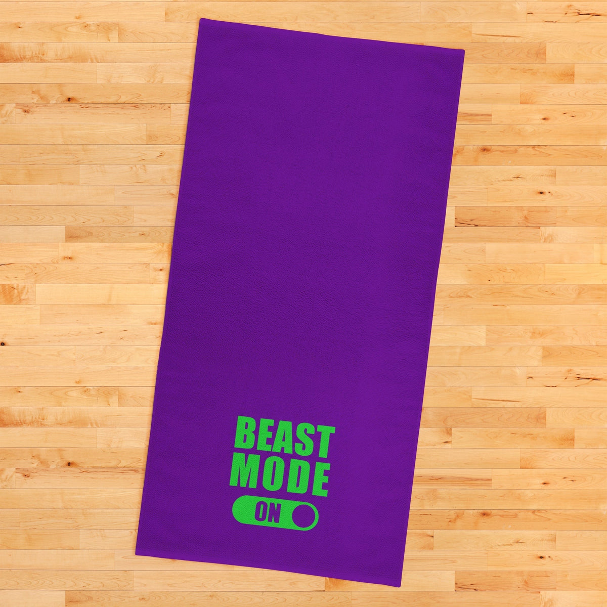 Beast Mode On Yazılı Mikrofiber Spor Havlusu