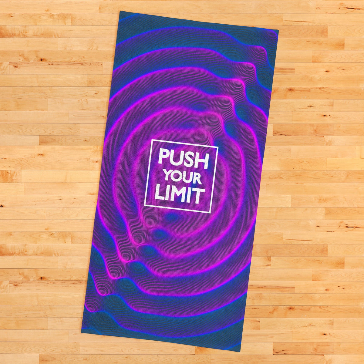 Push Your Limit Yazılı Mikrofiber Spor Havlusu