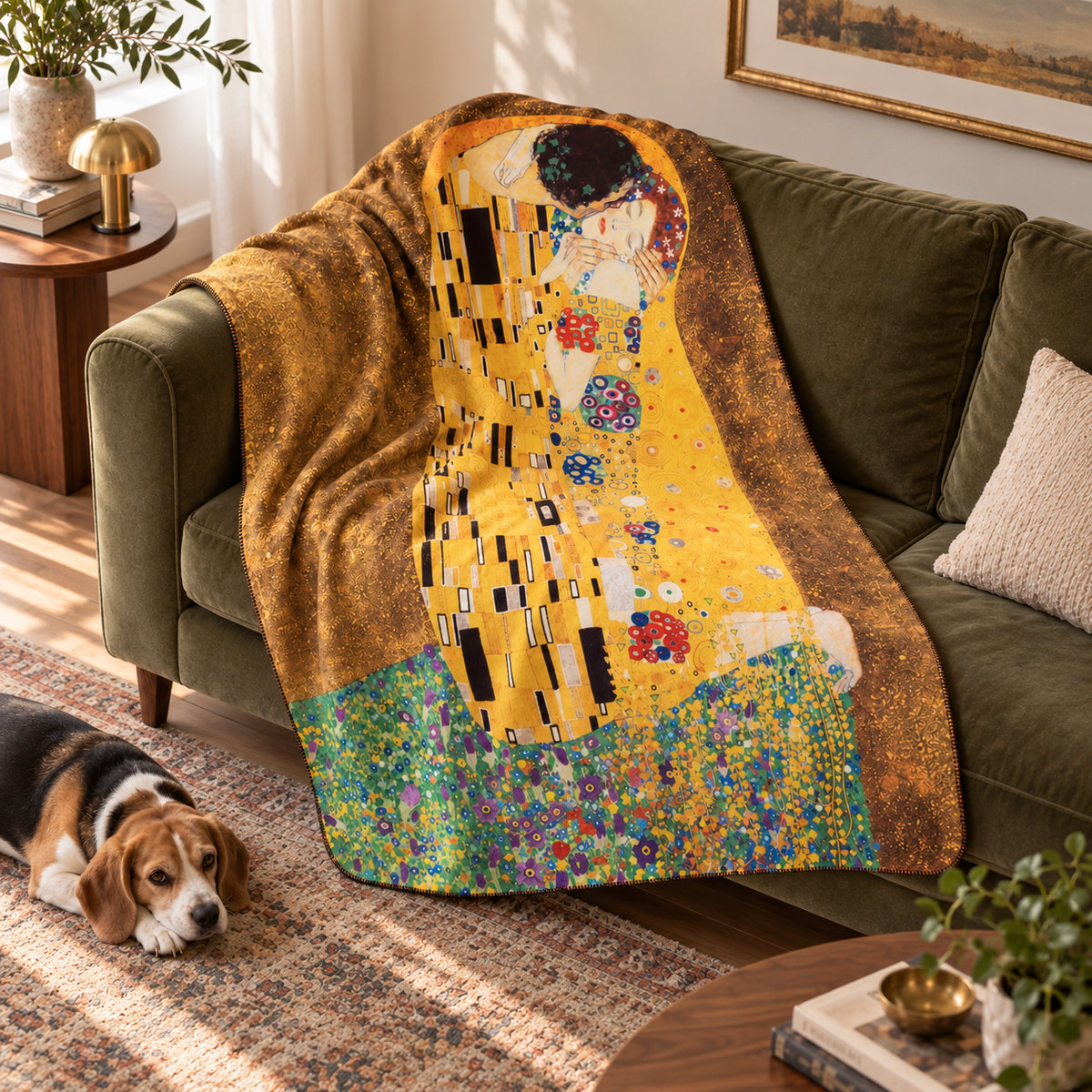 Öpücük – The Kiss Gustav Klimt Polar TV Battaniyesi
