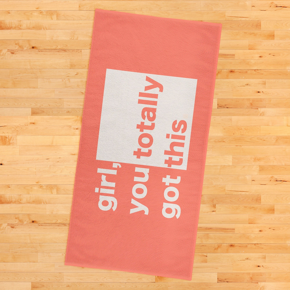 Girl You Totally Got This Yazılı Mikrofiber Spor Havlusu