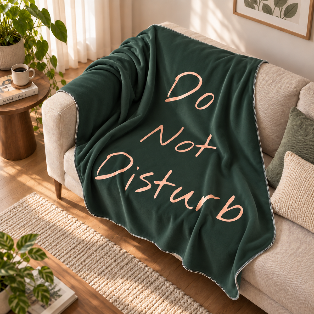 Do Not Disturb Yeşil Polar TV Battaniyesi