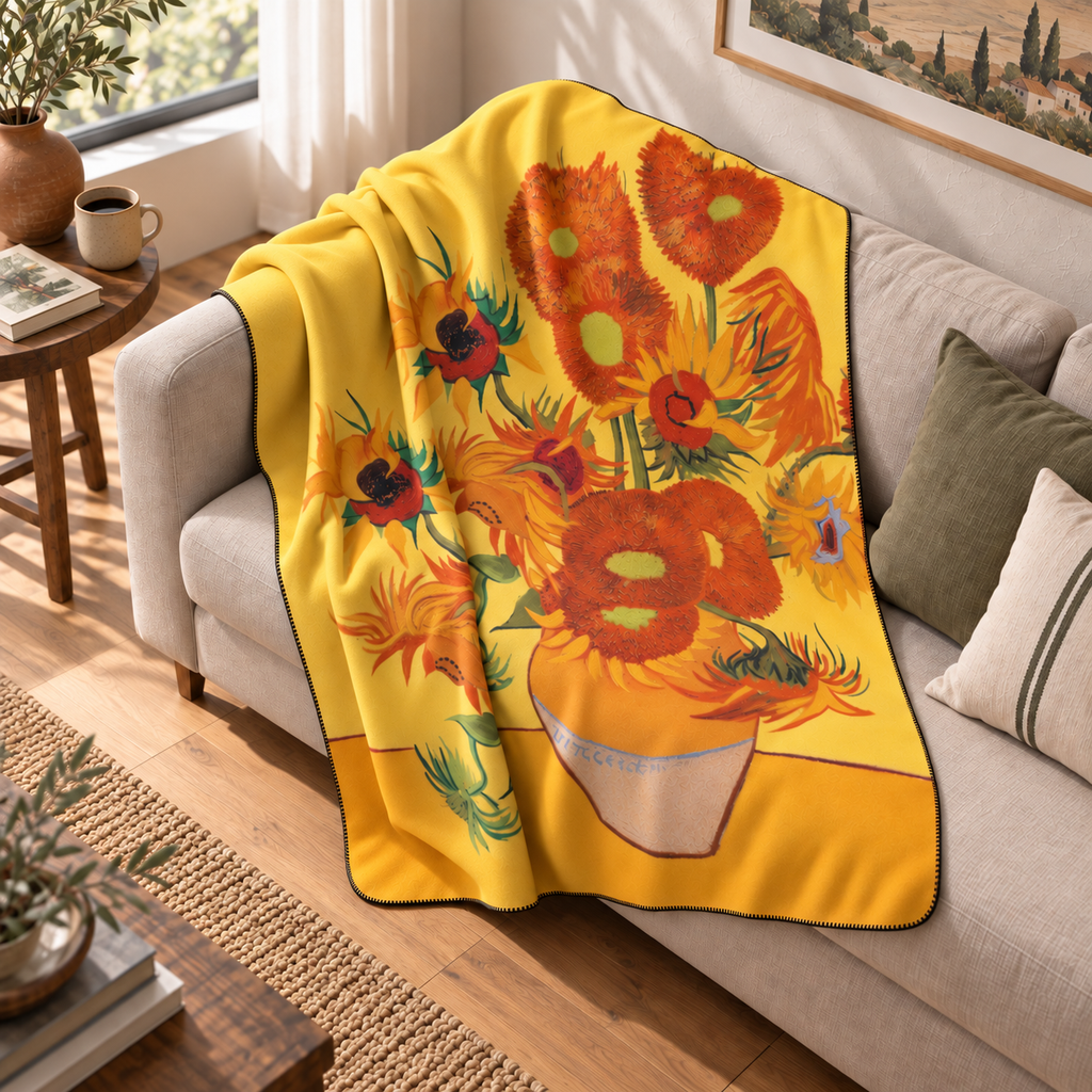 Sunflowers – Van Gogh Ayçiçekleri Polar TV Battaniyesi