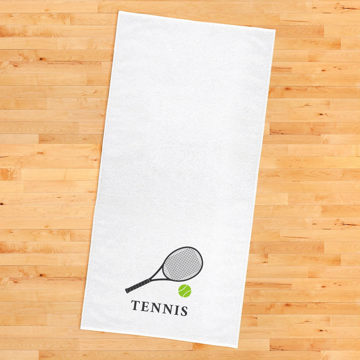 Tennis Racket Beyaz Tenis Raketi Desenli Mikrofiber Spor Havlusu