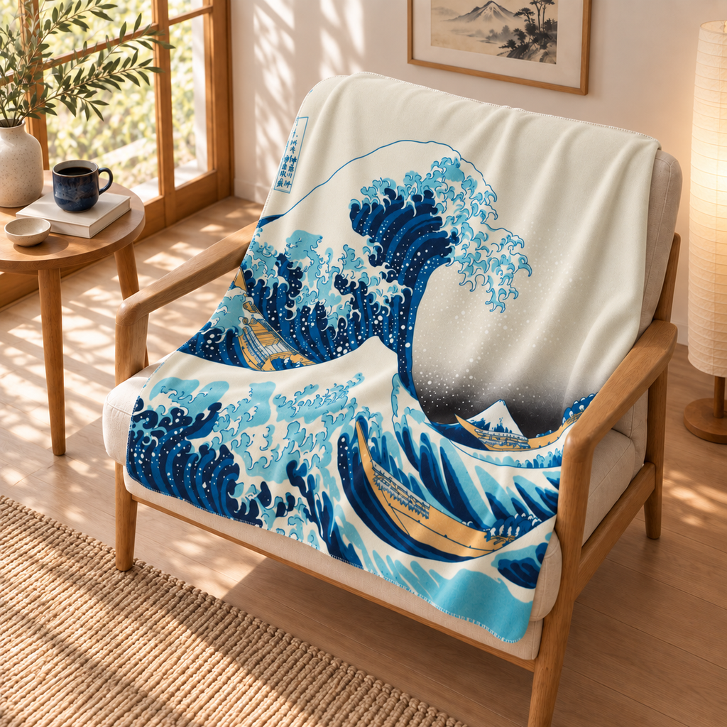 Kanagawa Dalgası – Hokusai Polar TV Battaniyesi